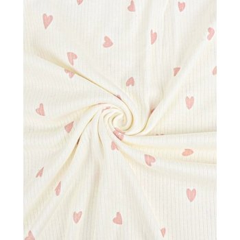 Ripp-Jersey Baby Ripp Herzen old rose